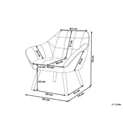 Beliani Clubfauteuil KARIS - Blauw Fluweel -Beliani 000d3325b7354ab1a7b2a7abeb2dc639