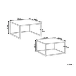 Beliani Salontafel BREA - Wit Veiligheidsglas -Beliani 036306309e1f4fababfa91c8a17ae848