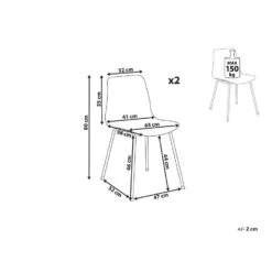Beliani Eetkamerstoel LOOMIS - Wit Polypropyleen -Beliani 05c9f9b2cb0a427790d1fb68ac260c46