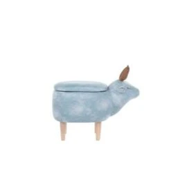 Beliani Hocker REINDEER - Blauw Polyester -Beliani 0a377c19a5e942c3a836d002cb994d0e