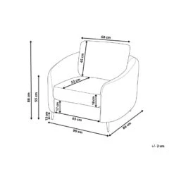 Beliani Fauteuil TROSA - Roze Polyester -Beliani 0aa3edf187c14202bf6ff6a2457a851d 1