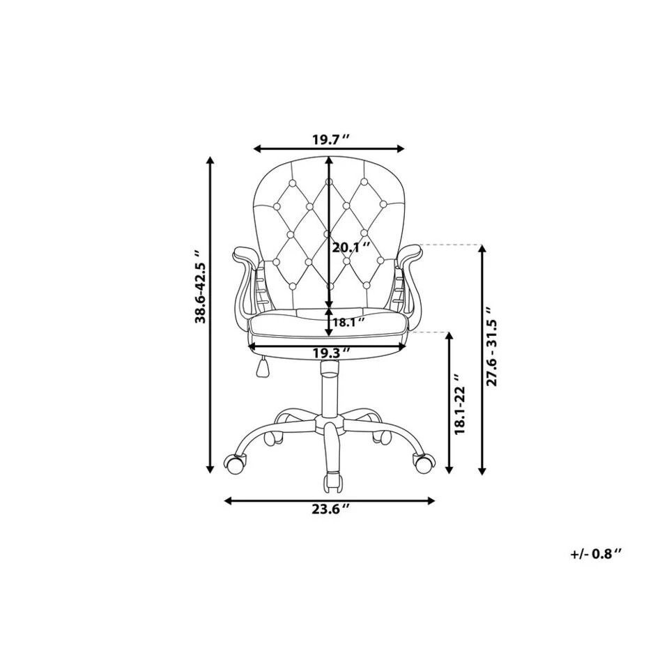 Beliani Bureaustoel PRINCESS - Roze Kunstleer Beliani Bureaustoel PRINCESS - Roze Kunstleer -Beliani 0aaad161b9af40e4ac35f924b86ea57f