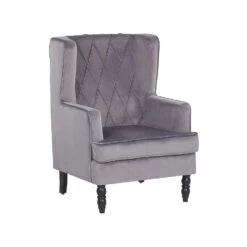 Beliani Fauteuil SANDSET - Grijs Fluweel -Beliani 0c00a4f6a04048f5a318a061ba4921fa