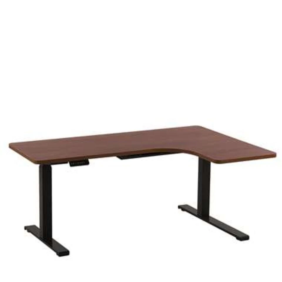 Beliani Verstelbaar Bureau DESTIN - Donkere Houtkleur Spaanplaat Beliani Verstelbaar Bureau DESTIN - Donkere Houtkleur Spaanplaat -Beliani 1000001566