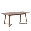 Beliani Eettafel HUXTER - Donkere Houtkleur Mdf -Beliani 1000001605