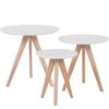 Beliani Ronde Tafel VEGAS - Wit Mdf -Beliani 1000001930