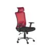 Beliani Bureaustoel NOBLE - Rood Polyester -Beliani 1000018381