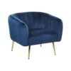 Beliani Fauteuil LACONIA - Blauw Fluweel 2 Beliani Fauteuil LACONIA - Blauw Fluweel -Beliani 1000027700