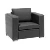 Beliani Fauteuil HELSINKI - Zwart Leer -Beliani 1000027756