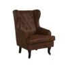 Beliani Fauteuil ALTA - Bruin Kunstleer 1 Beliani Fauteuil ALTA - Bruin Kunstleer -Beliani 1000027761