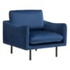 Beliani Fauteuil VINTERBRO - Blauw Fluweel -Beliani 1000027781