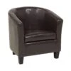 Beliani Fauteuil BORWICK - Bruin Kunstleer -Beliani 1000027786