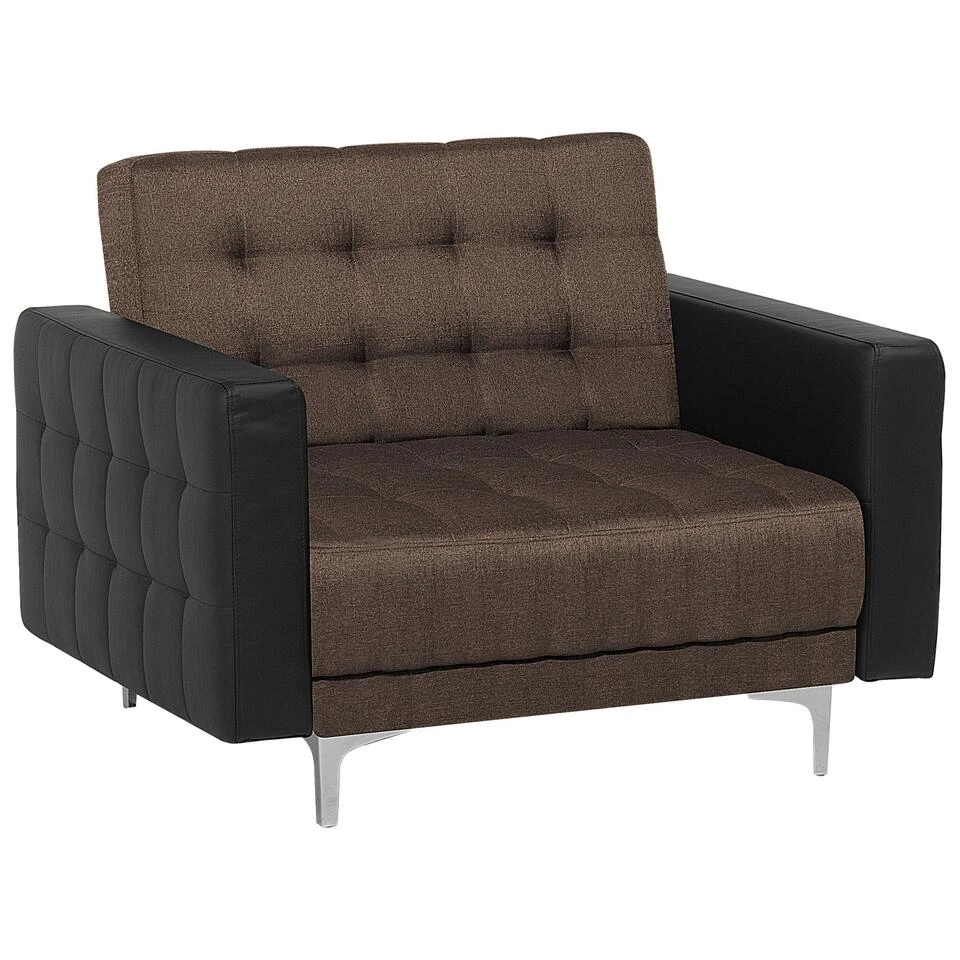 Beliani Fauteuil ABERDEEN - Bruin Polyester Beliani Fauteuil ABERDEEN - Bruin Polyester -Beliani 1000027815
