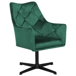 Beliani Fauteuil VAKSALA - Groen Fluweel