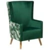 Beliani Oorfauteuil ONEIDA - Groen Fluweel -Beliani 1000027819