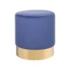 Beliani Poef SOPHIA - Blauw Fluweel -Beliani 1000038626