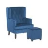 Beliani Fauteuil SANDSET - Blauw Fluweel -Beliani 1000038678