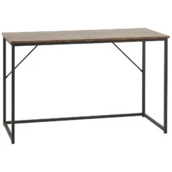 Beliani Bureau PEMBRO - Donkere Houtkleur Vezelplaat