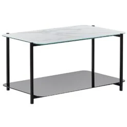Beliani Salontafel GLOSTER - Zwart Veiligheidsglas
