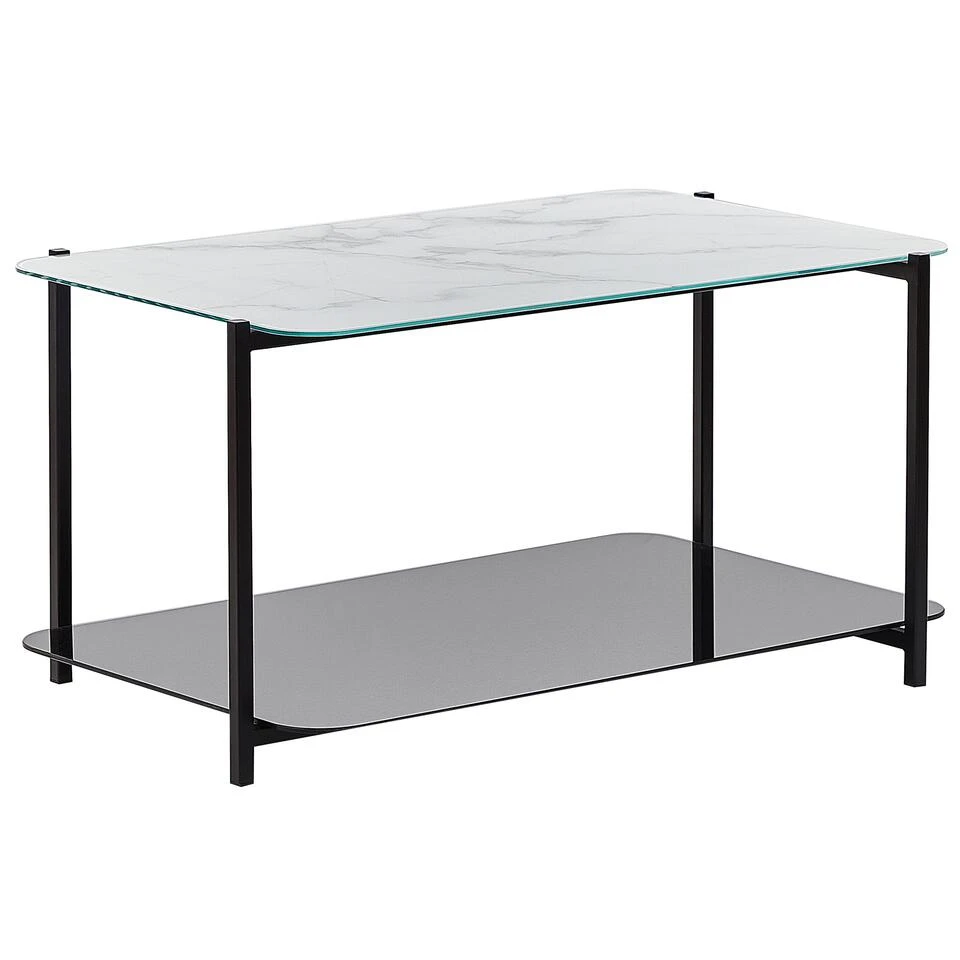 Beliani Salontafel GLOSTER - Zwart Veiligheidsglas Beliani Salontafel GLOSTER - Zwart Veiligheidsglas -Beliani 1000057473