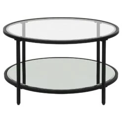 Beliani Salontafel BIRNEY - Zwart Veiligheidsglas