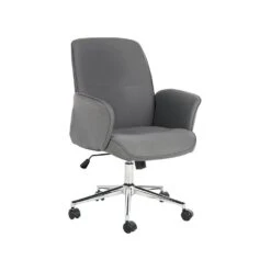 Beliani Bureaustoel RAVISHING - Grijs Polyester