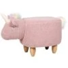 Beliani Dierenhocker UNICORN - Roze Polyester, Katoen -Beliani 1000080234