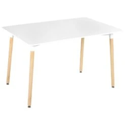 Beliani Eettafel NEWBERRY - Wit Mdf