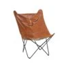 Beliani Fauteuil NYBRO - Bruin Kunstleer -Beliani 1000089913