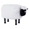 Beliani Dierenhocker SHEEP - Wit Polyester -Beliani 1000089917