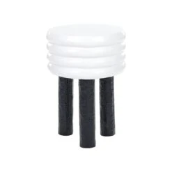 Beliani Bijzettafel KIKIWA - Wit Aluminium