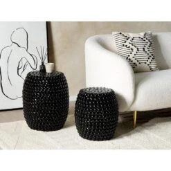 Beliani Bijzettafel UHANA - Zwart Synthetisch Materiaal -Beliani 1000090847 0103