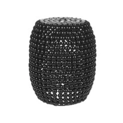 Beliani Bijzettafel UHANA - Zwart Synthetisch Materiaal