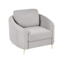 Beliani Fauteuil TROSA - Grijs Polyester