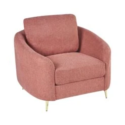 Beliani Fauteuil TROSA - Roze Polyester