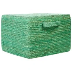 Beliani Poef DHADAR - Groen Jute