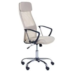 Beliani Bureaustoel PIONEER - Beige Polyester