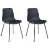 Beliani Eetkamerstoel LOOMIS - Zwart Polypropyleen -Beliani 1000097745