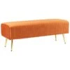 Beliani Hocker PATERSON - Oranje Fluweel 1 Beliani Hocker PATERSON - Oranje Fluweel -Beliani 1000097765