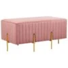 Beliani Hocker DAYTON - Roze Fluweel -Beliani 1000097768