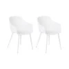 Beliani Eetkamerstoel FONDA - Wit Synthetisch Materiaal -Beliani 1000097779