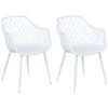 Beliani Eetkamerstoel NASHUA II - Wit Synthetisch Materiaal -Beliani 1000097783