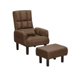 Beliani Fauteuil OLAND - Bruin Polyester