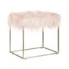 Beliani Hocker MANHATTAN - Roze Polyester -Beliani 1159876114