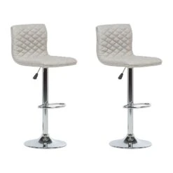 Beliani Barkruk ORLANDO - Beige Polyester