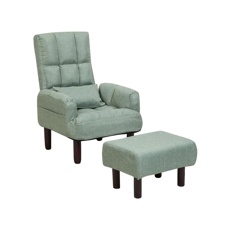 Beliani Fauteuil OLAND - Groen Polyester Beliani Fauteuil OLAND - Groen Polyester -Beliani 1204162305