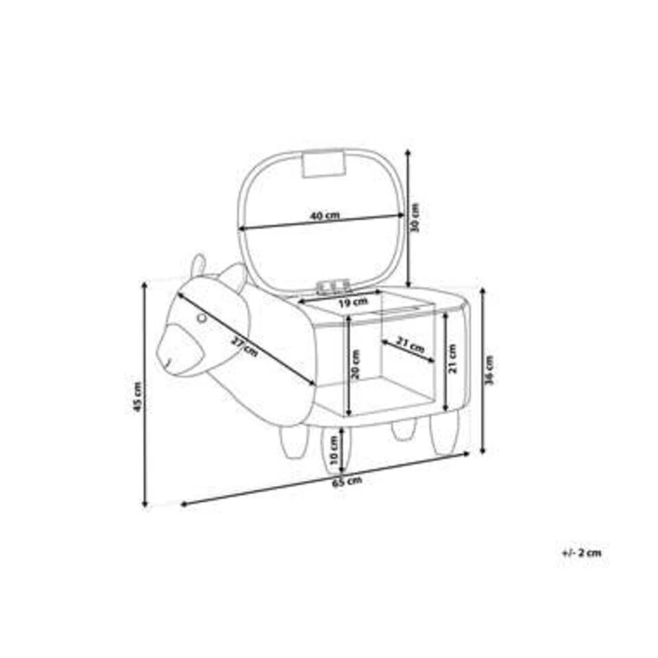 Beliani Dierenhocker ALPACA - Wit Polyester, Katoen Beliani Dierenhocker ALPACA - Wit Polyester, Katoen -Beliani 1275307452 0104