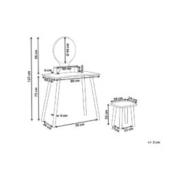 Beliani Kaptafel TOULOUGES - Wit Vezelplaat 4 Beliani Kaptafel TOULOUGES - Wit Vezelplaat -Beliani 128581dc0a03402f8d2f218d923d43eb
