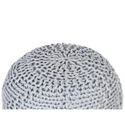 Beliani Poef PRIENE - Grijs Katoen -Beliani 1302ee8c054e42c3adb24f808435ebbf