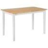 Beliani Eettafel HOUSTON - Wit Rubberhout -Beliani 1313604830